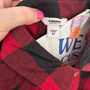 Sonoma Red and Black Checkered Shirt